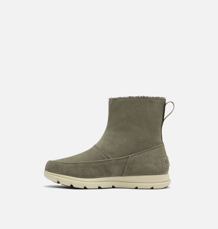 Sorel Dam Vinterkängor Mörk Gröna - ™ Explorer Zip Låga - UNA-605319
